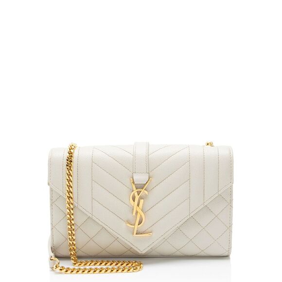 Saint Laurent Handbags - Saint Laurent Mixed Matelasse Grain de Poudre Monogram Small Shoulder Bag